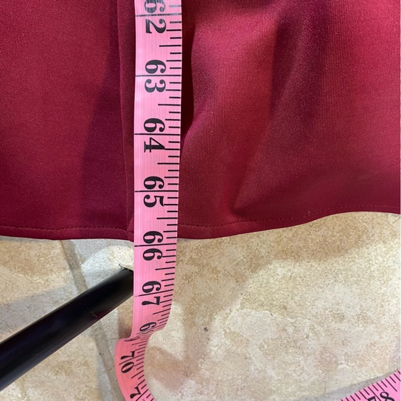 May Queen CoutureUSA Maroon MeshPanels Sleeveless High Neck Maxi Formal Dress 10 - Picture 16 of 16